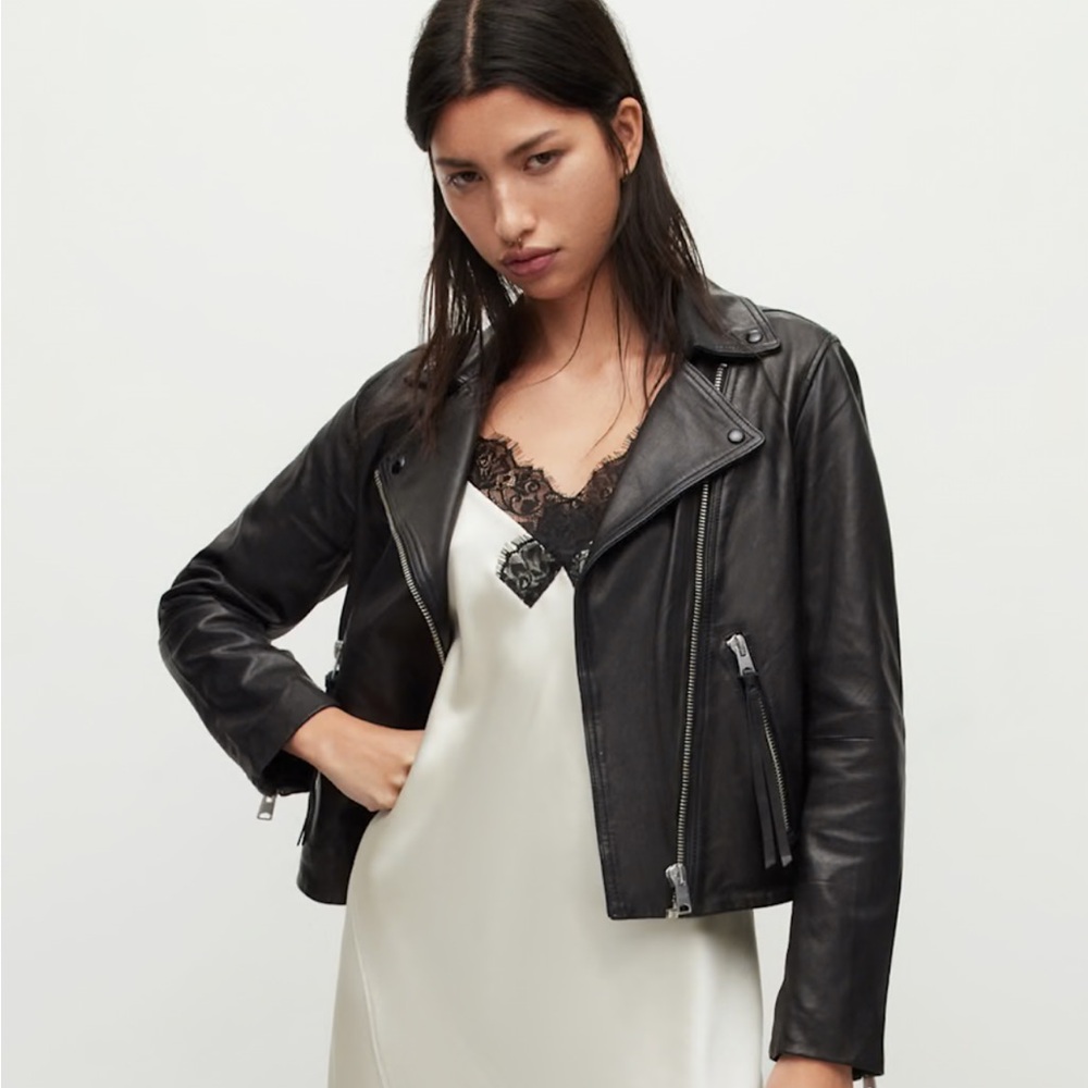 All Saints Dalby Biker Leather Jacket